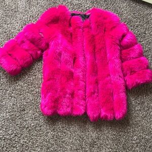 Vibrant Pink faux fur - such a beautiful coat